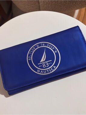 Nautica Wallet - RFID-Blocking - Billfold in Royal Blue with Striped Lining
